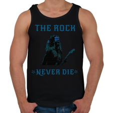 PRINTFASHION rock never die3 - Férfi atléta - Fekete atléta, trikó
