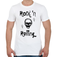 PRINTFASHION rock'nrolling - Férfi póló - Fehér férfi póló