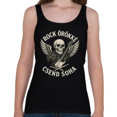 PRINTFASHION rock örökké csend soha - Női atléta - Fekete