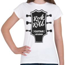 PRINTFASHION Rock & Roll - Guitar legend - Női póló - Fehér
