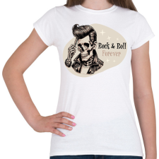 PRINTFASHION Rock & Roll - Női póló - Fehér női póló