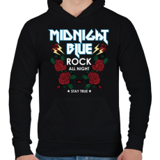 PRINTFASHION Rock rozsák - Férfi kapucnis pulóver - Fekete