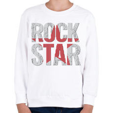 PRINTFASHION ROCK star - Gyerek pulóver - Fehér