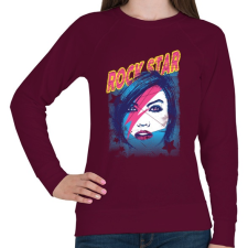 PRINTFASHION Rock sztár - Női pulóver - Bordó női pulóver, kardigán