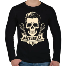 PRINTFASHION Rockabilly 2 - Férfi hosszú ujjú póló - Fekete