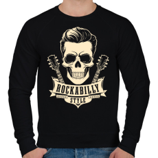 PRINTFASHION Rockabilly 2 - Férfi pulóver - Fekete