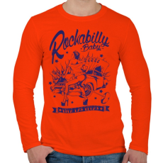PRINTFASHION Rockabilly baby - Férfi hosszú ujjú póló - Narancs