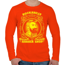 PRINTFASHION Rockabilly borbély - Férfi hosszú ujjú póló - Narancs férfi póló