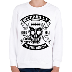 PRINTFASHION Rockabilly fekete - Gyerek pulóver - Fehér