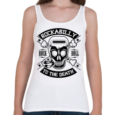 PRINTFASHION Rockabilly fekete - Női atléta - Fehér női trikó