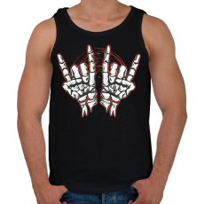 PRINTFASHION Rocker csontváz kezek - Férfi atléta - Fekete