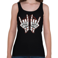 PRINTFASHION Rocker csontváz kezek - Női atléta - Fekete női trikó
