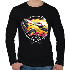 PRINTFASHION Rocket league - fennec - Férfi hosszú ujjú póló - Fekete