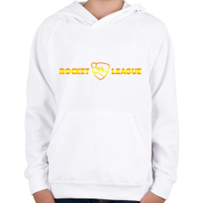 PRINTFASHION Rocket League - Gyerek kapucnis pulóver - Fehér gyerek pulóver, kardigán