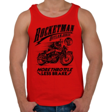 PRINTFASHION Rocketman - Férfi atléta - Piros
