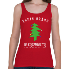 PRINTFASHION Rockin' around the christmas tree - Női atléta - Cseresznyepiros női trikó