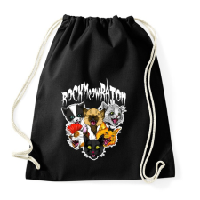 PRINTFASHION Rockmeowraton - Sportzsák, Tornazsák - Fekete tornazsák