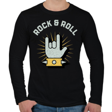 PRINTFASHION rocknroll - Férfi hosszú ujjú póló - Fekete férfi póló