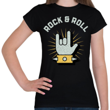 PRINTFASHION rocknroll - Női póló - Fekete női póló