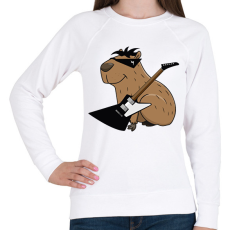 PRINTFASHION Rockstar Capybara - Női pulóver - Fehér