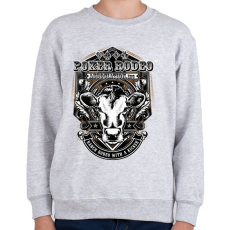 PRINTFASHION Rodeo Poker Sport Ötkártyás sorsolású lovas - Gyerek pulóver - Sport szürke