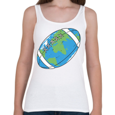 PRINTFASHION Rögbi bolygó - Női atléta - Fehér női trikó