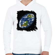 PRINTFASHION Rögbi világ - Férfi kapucnis pulóver - Fehér férfi pulóver, kardigán