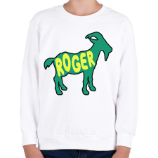 PRINTFASHION Roger Federer GOAT - Gyerek pulóver - Fehér gyerek pulóver, kardigán