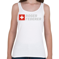 PRINTFASHION Roger Federer - Női atléta - Fehér női felső