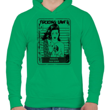 PRINTFASHION Rohadt törvény - Férfi kapucnis pulóver - Zöld férfi pulóver, kardigán