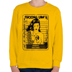 PRINTFASHION Rohadt törvény - Gyerek pulóver - Sárga