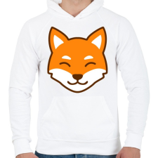 PRINTFASHION Róka arckép  - Férfi kapucnis pulóver - Fehér férfi pulóver, kardigán