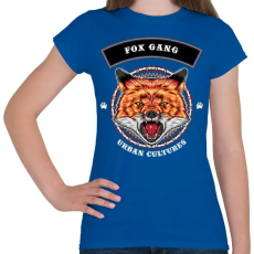 PRINTFASHION Róka banda  - Női póló - Királykék