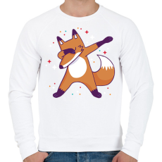PRINTFASHION Róka dab - Férfi pulóver - Fehér
