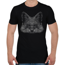 PRINTFASHION Róka fej - Férfi póló - Fekete férfi póló