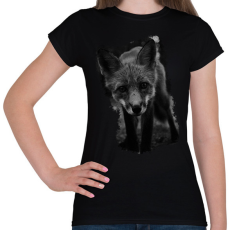 PRINTFASHION Róka (fekete-fehér újság) - Női póló - Fekete