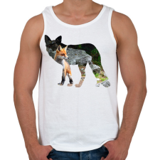 PRINTFASHION Róka - Férfi atléta - Fehér atléta, trikó