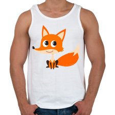 PRINTFASHION róka - Férfi atléta - Fehér atléta, trikó