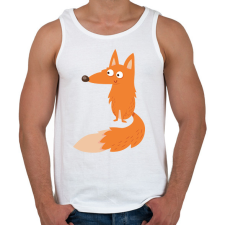 PRINTFASHION róka - Férfi atléta - Fehér atléta, trikó