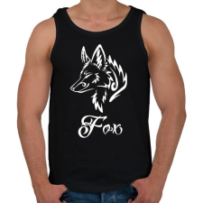 PRINTFASHION Róka - Férfi atléta - Fekete atléta, trikó