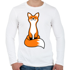 PRINTFASHION Róka - Férfi hosszú ujjú póló - Fehér