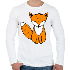 PRINTFASHION Róka  - Férfi hosszú ujjú póló - Fehér férfi póló