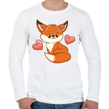 PRINTFASHION Róka  - Férfi hosszú ujjú póló - Fehér férfi póló