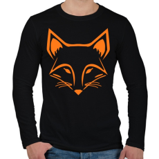 PRINTFASHION Róka  - Férfi hosszú ujjú póló - Fekete