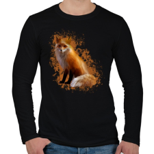 PRINTFASHION Róka - Férfi hosszú ujjú póló - Fekete férfi póló