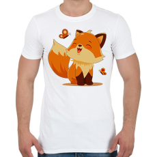 PRINTFASHION Róka  - Férfi póló - Fehér