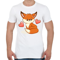 PRINTFASHION Róka  - Férfi póló - Fehér