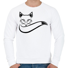 PRINTFASHION Róka - Férfi pulóver - Fehér férfi pulóver, kardigán