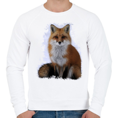 PRINTFASHION róka - Férfi pulóver - Fehér