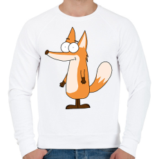 PRINTFASHION Róka  - Férfi pulóver - Fehér